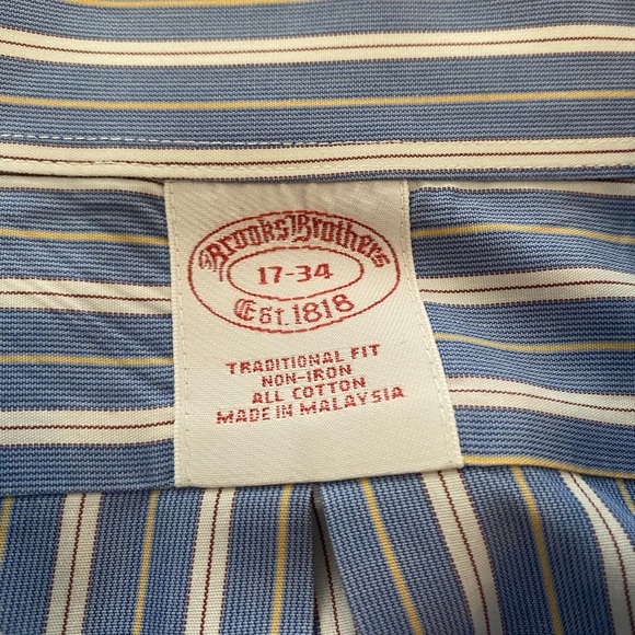 Brooks Brothers 346 and 1818 Lot of 3 Long Sleeve Shirts 17-34 & 16 1/2- 2/3 4/5 - Picture 8 of 14